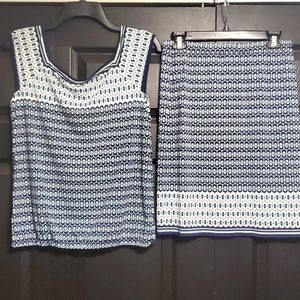 2 piece skirt and cap sleeve top set